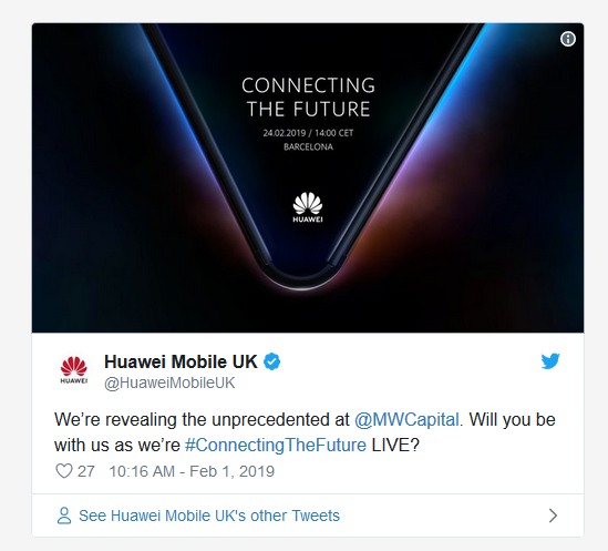 Hivatalos Huawei összehajtható telefon bemutató