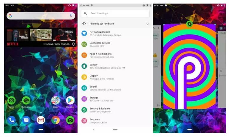 Android 9 Pie frissítést kapnak a Razer Phone 2 gamer mobilok