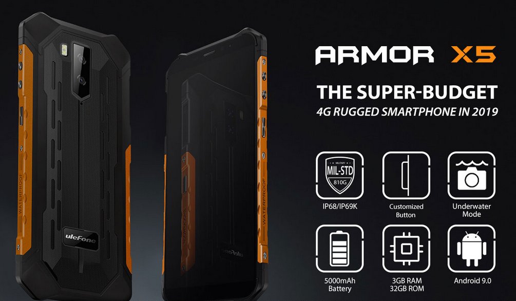 Armor X5 olcsó középkategóriás strapabíró, vízálló és ütésálló telefon adatlap