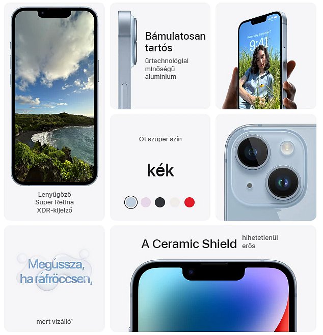 apple iphone 14 okostelefon specifikáció adatlap