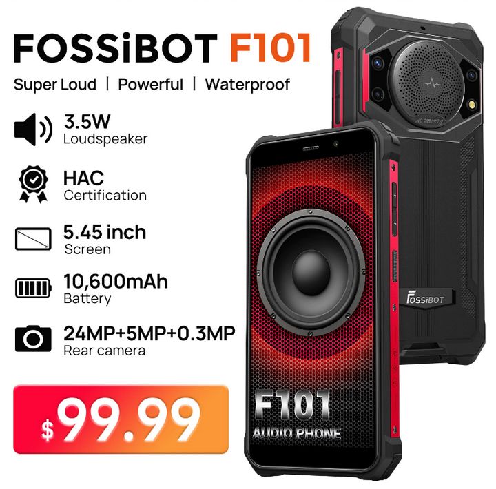 Fossibot F101 por-vizallo olcsó strapabíró telefon