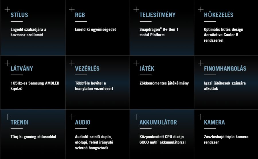 Asus ROG Phone 6 / Gamer telefon előnyök